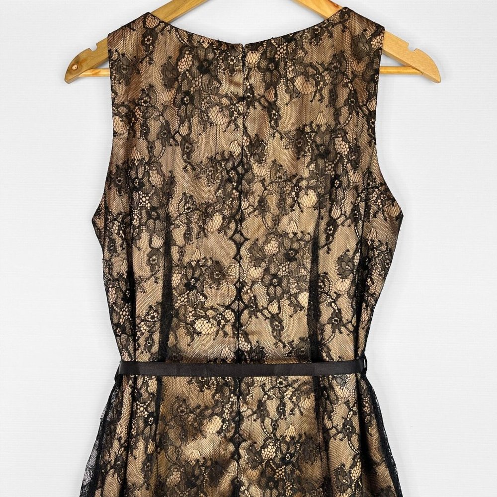 Diana Ferrari Dress Womens Gold Black Lace Pleated Formal Evening Occasion Sz 14 - Picture 9 of 14
